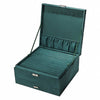 Grande Boîte à Bijoux en Velours vert avec tiroir