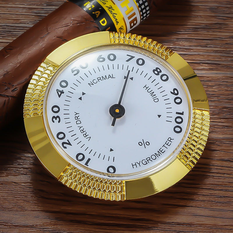 CREDO Hygromètre analogique Chromé 55 mm – Cave à cigares Aix en Provence