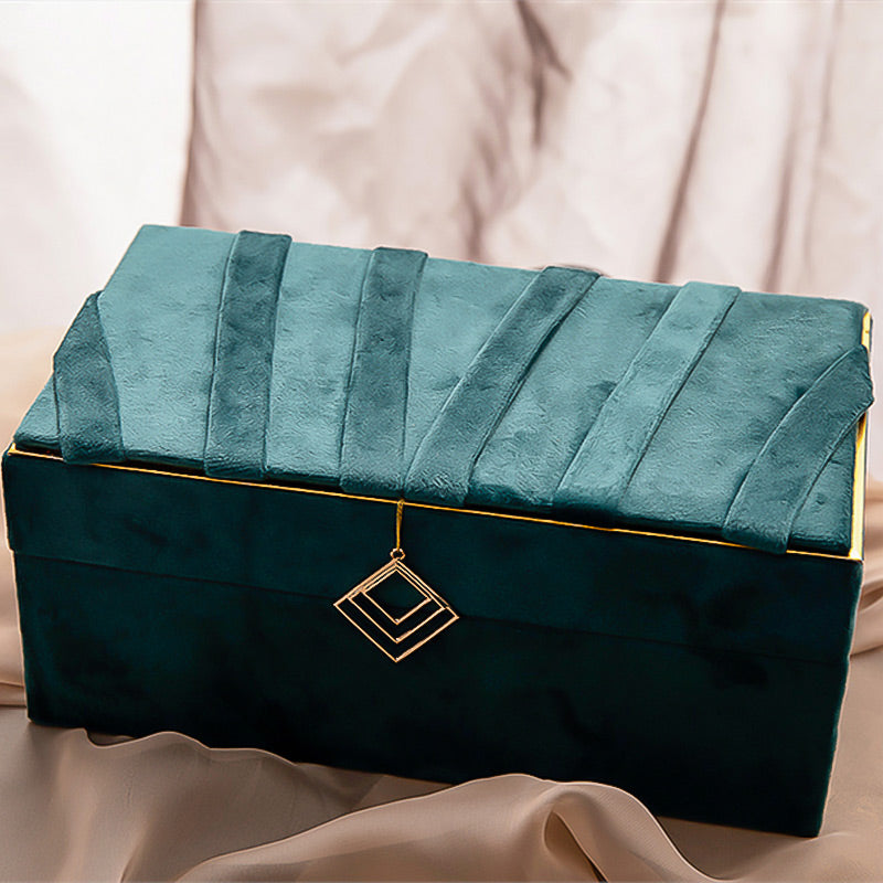 Boîte de Rangement pour Bijoux en Velours