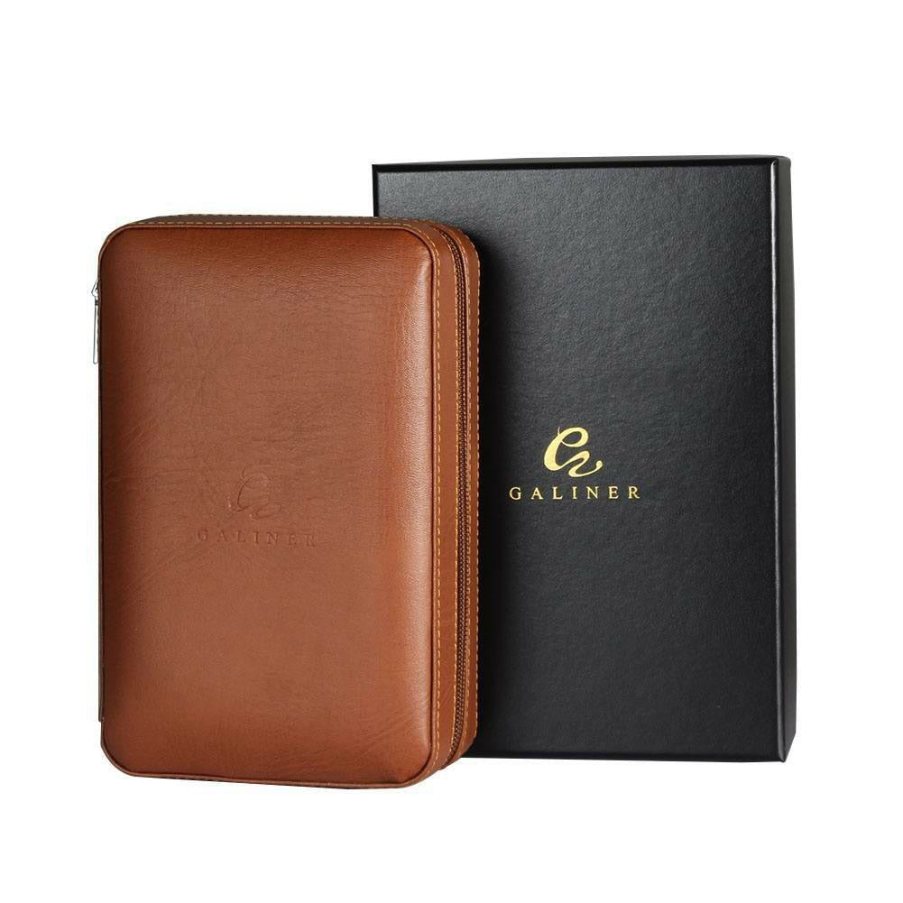 Étui à Cigare en Cuir Marron