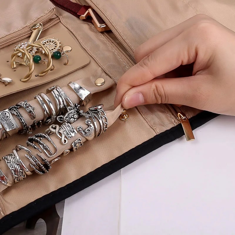 Porte bague de la Pochette à Bijoux de voyage