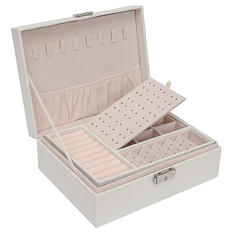 Boîte à Bijoux Design en Cuir blanc