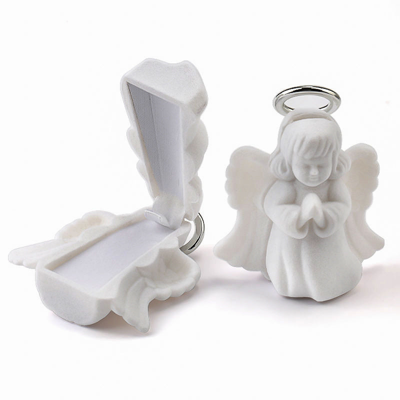 Boîte à Bague Ange Blanc