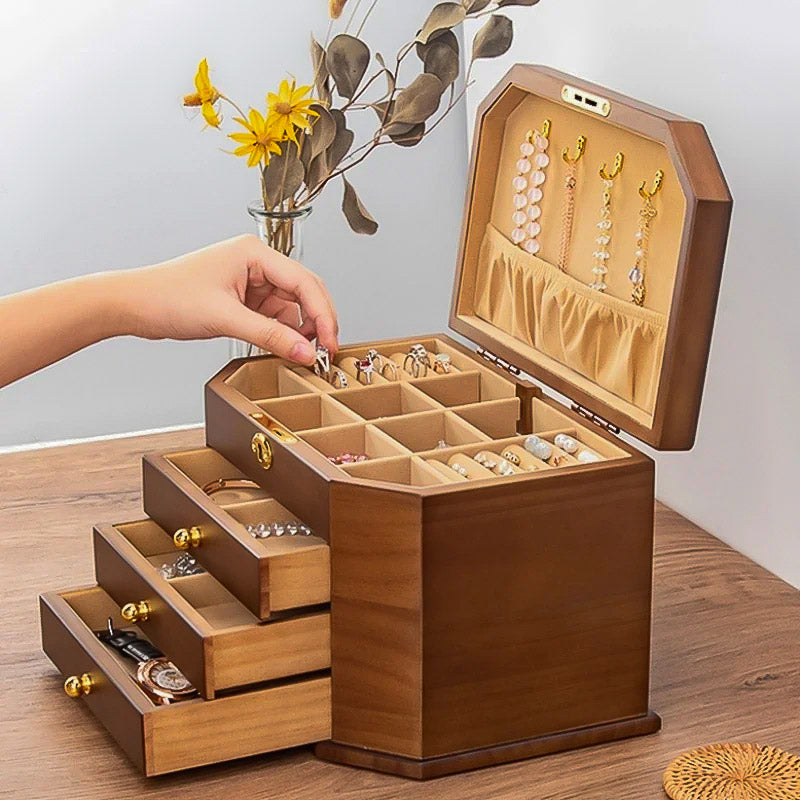 Boîte à Bijoux en Bois couleur chêne