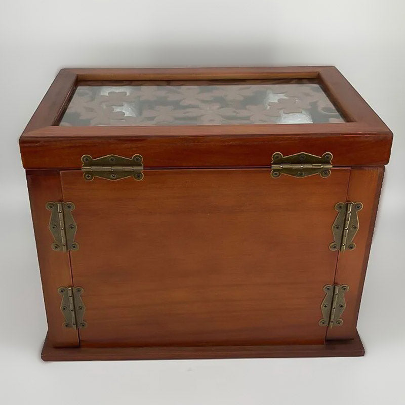 Boîte à Bijoux avec reliefs en Bois vue de dos