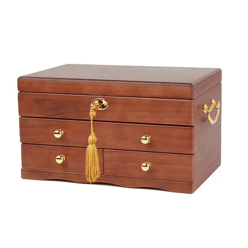 Boîte à Bijoux en Bois Vintage