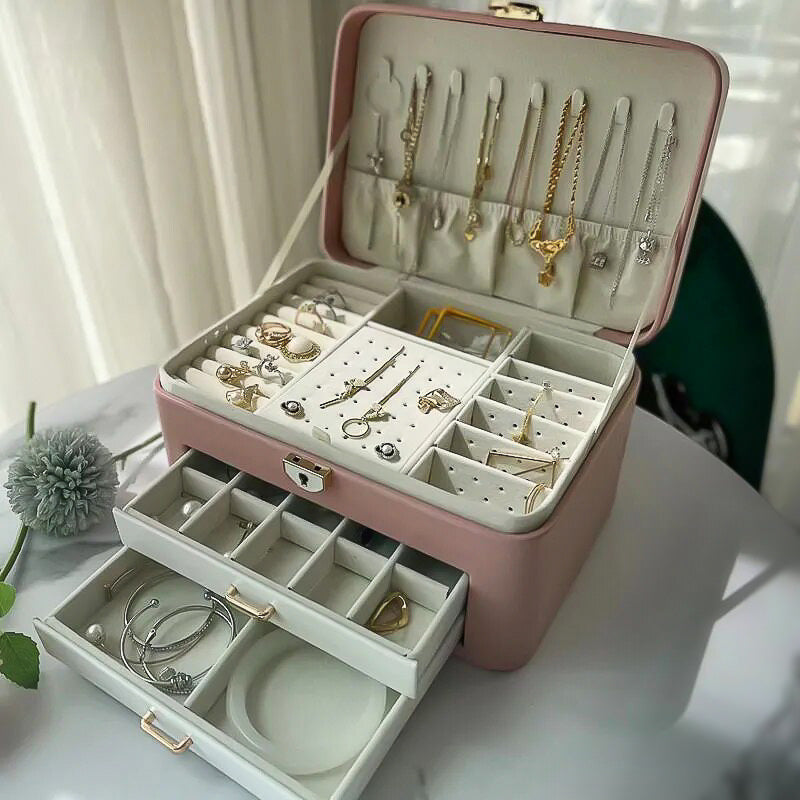 Boîte à Bijoux bi-colore avec 2 tiroirs