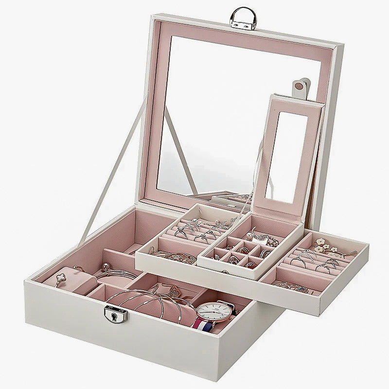 Boîte à Bijoux et Maquillage coloris blanc