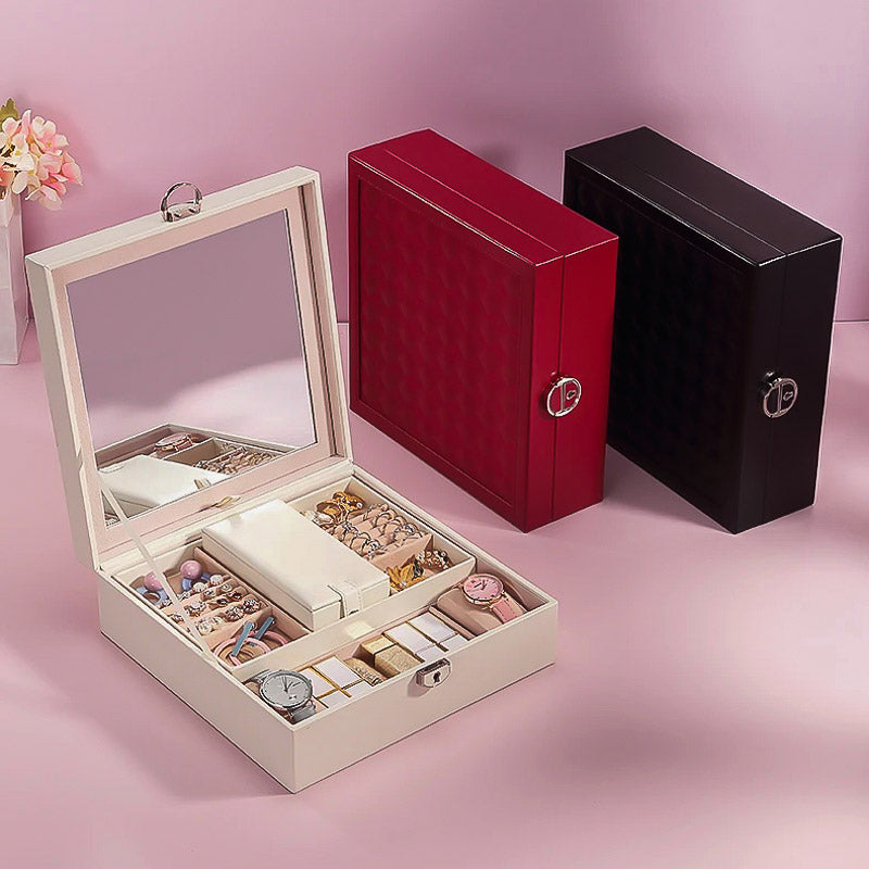 Trois nuances de couleur de la Boîte à Bijoux et Maquillage