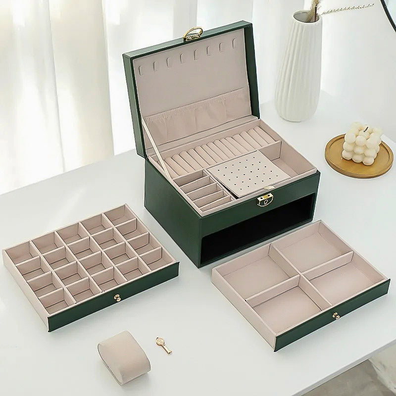 Compartiments et tiroirs de notre Boîte à Bijoux Rétro