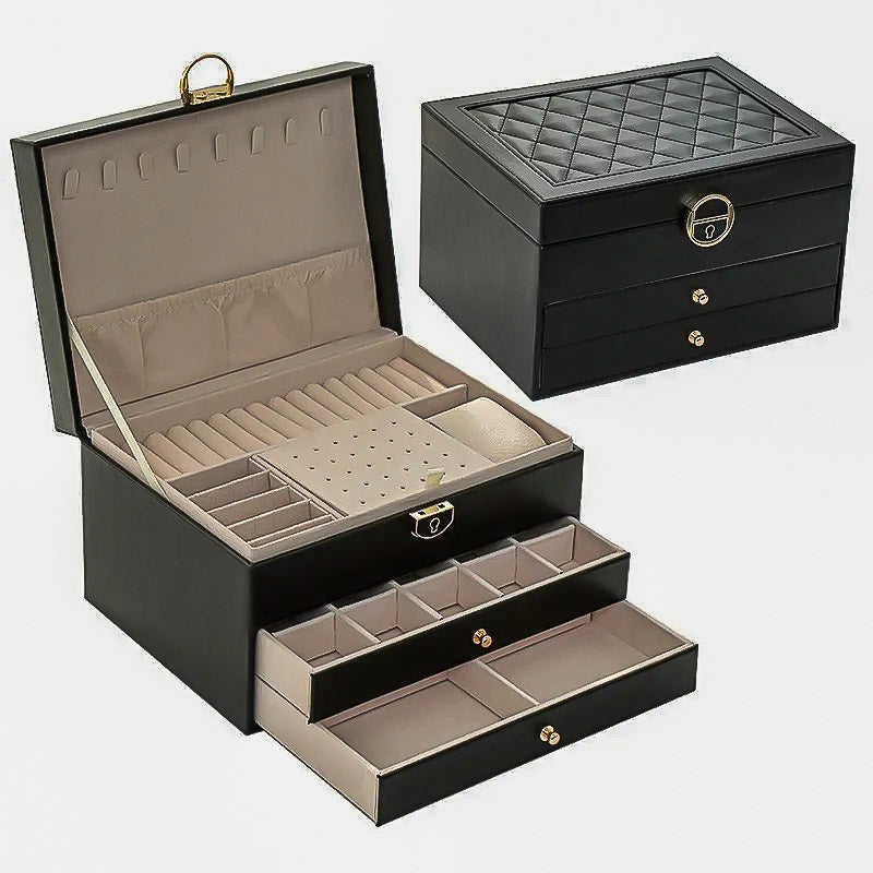 Boîte à Bijoux noire style rétro