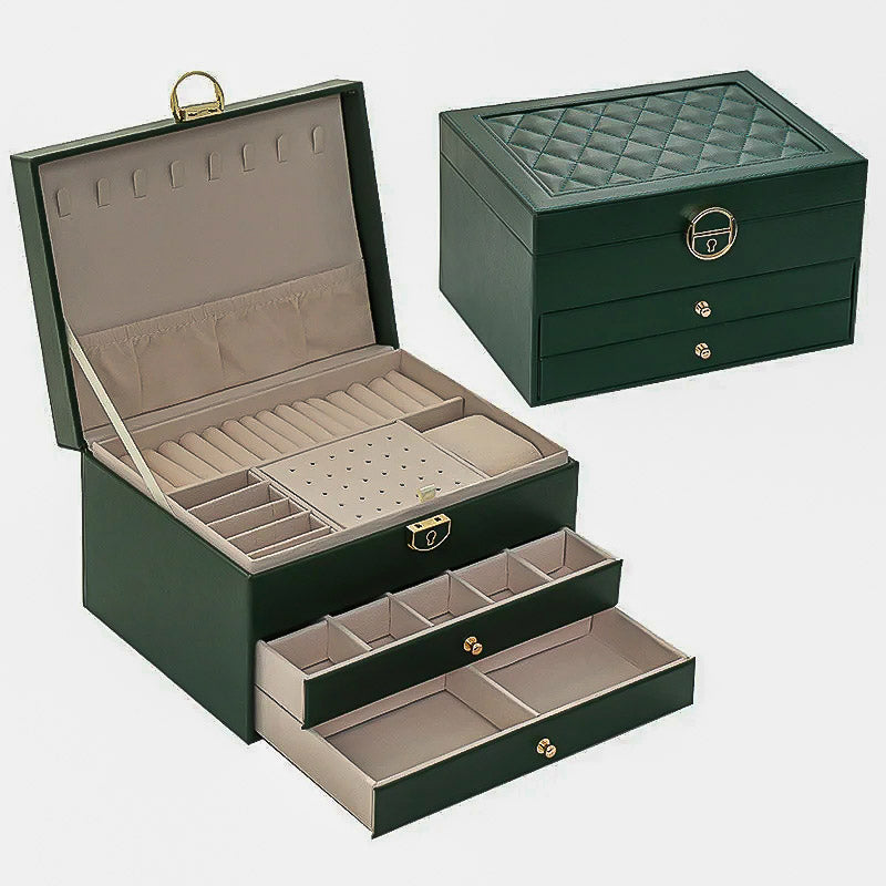 Boîte à Bijoux verte style rétro