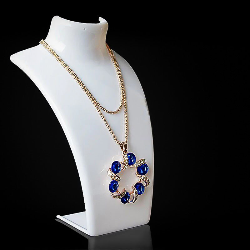 Buste Porte-Collier en Acrylique Blanc