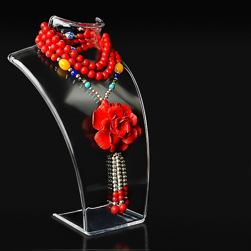 Buste Porte-Collier en Acrylique Translucide