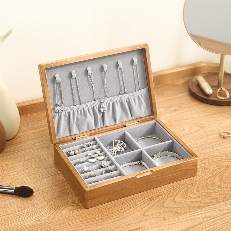 Boîte à Bijoux Bois Massif couleur Noyer