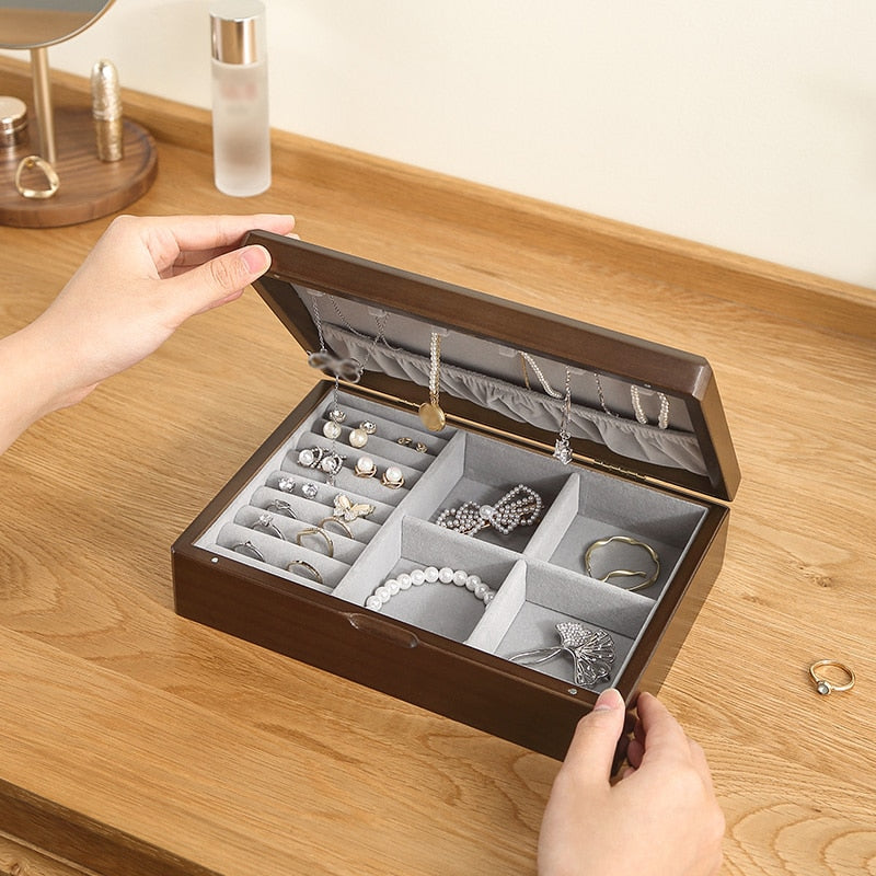 Boîte à Bijoux Bois Massif couleur Teck