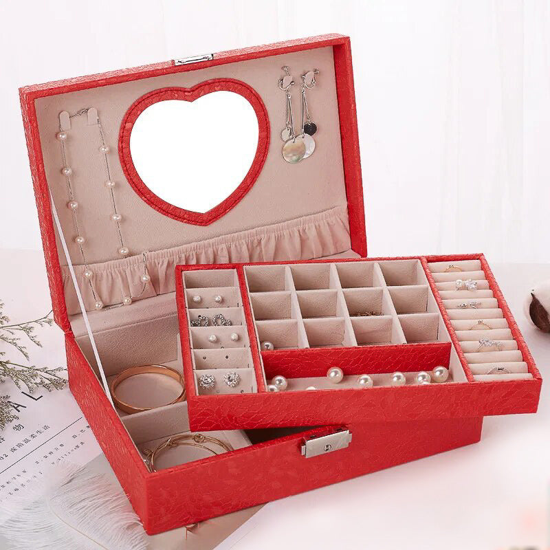 Coffret à Bijoux pour Adolescente coloris rouge