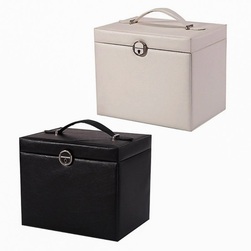 2 coloris disponibles pour la Grande Boîte à Bijoux en Cuir de la Salle Des Coffres