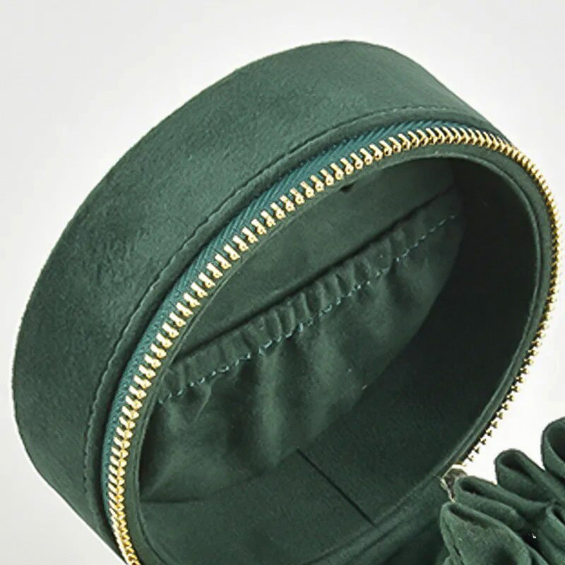 Couvercle de le Boîte en Velours de Voyage et sa Fermeture Éclair