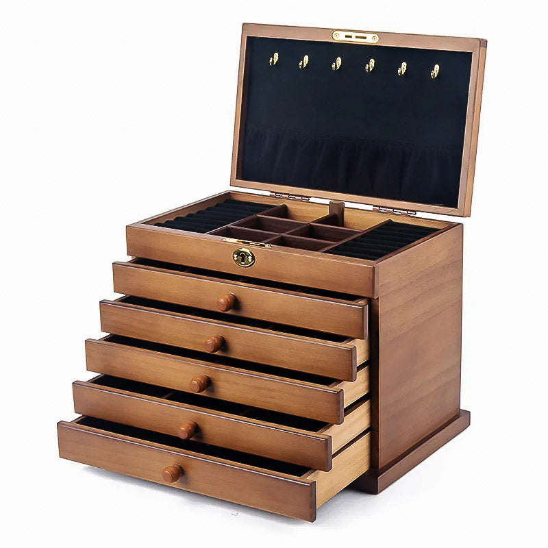 Boîte à bijoux en bois avec tiroirs