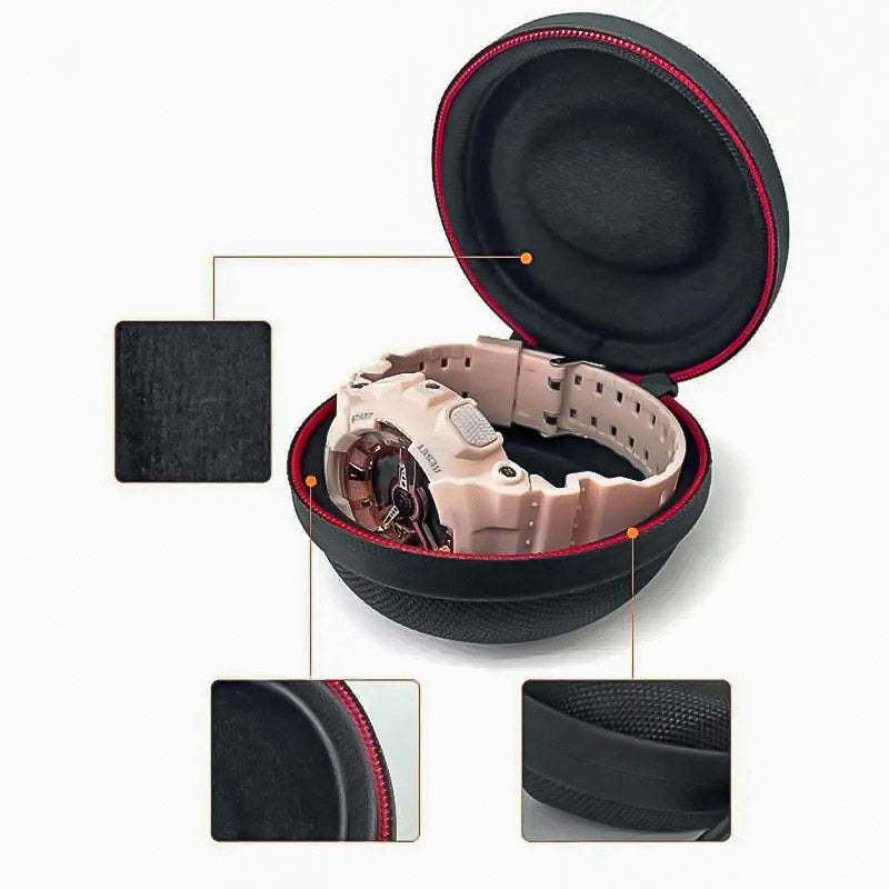 Détails de l'étui de transport pour montre de la Salle Des Coffres