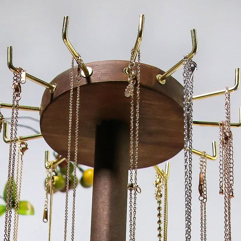 Organisateur à tourniquet pour Bijoux en Bois Sombre