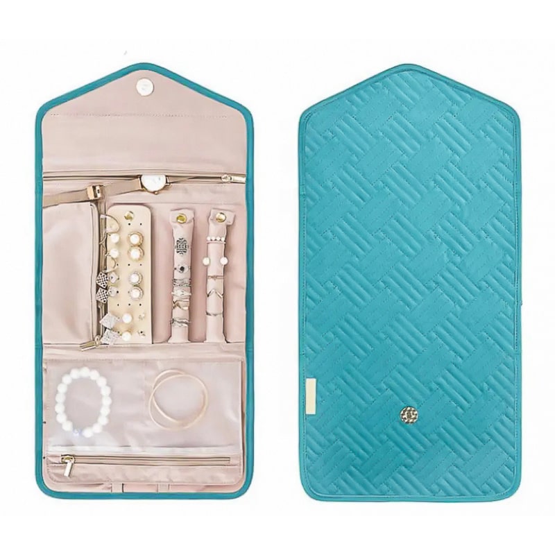 Pochette de voyage bleue pour Bijoux