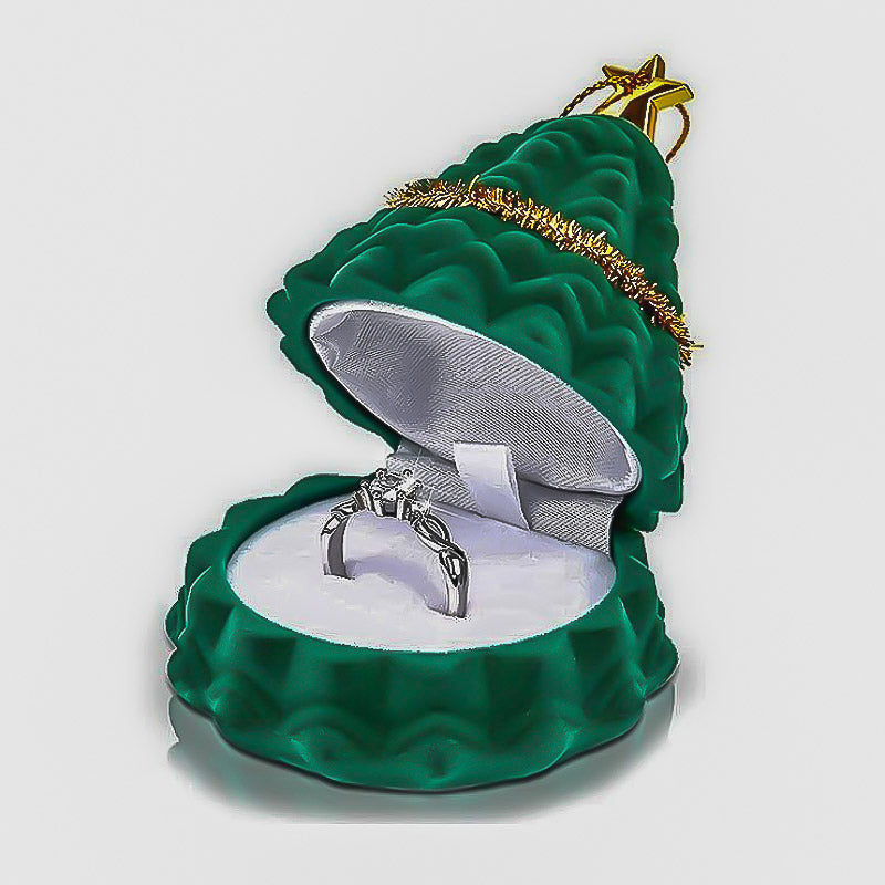 Porte-Bijou vert représentant un sapin