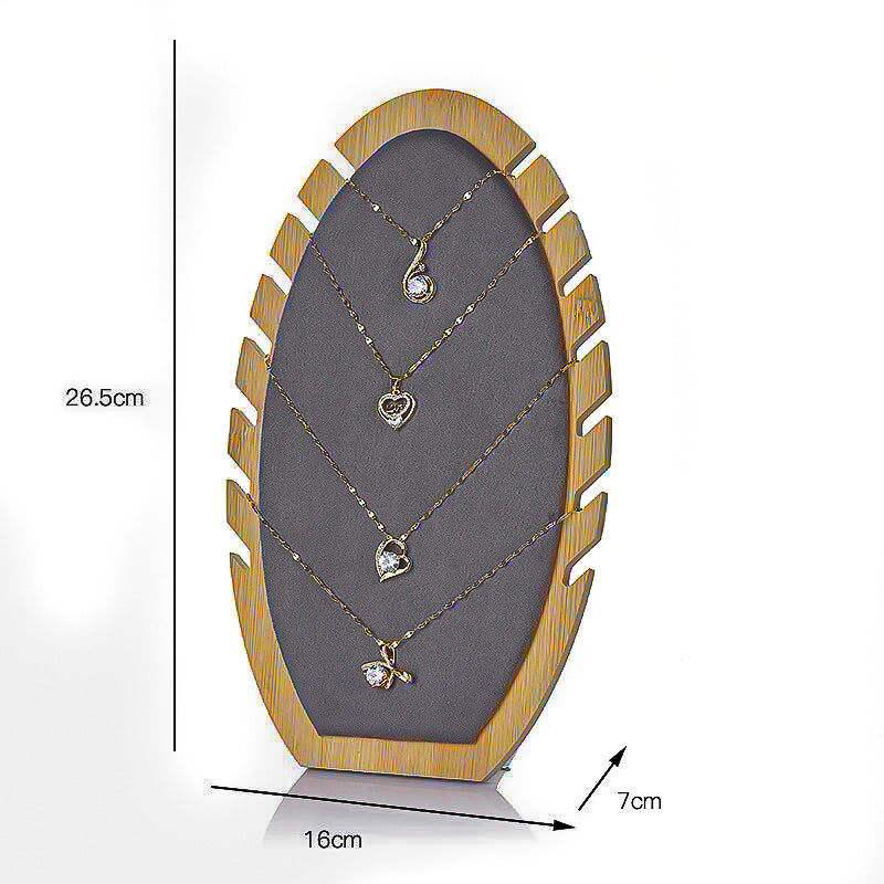 Dimensions du Porte-Colliers en Bambou et habillage couleur