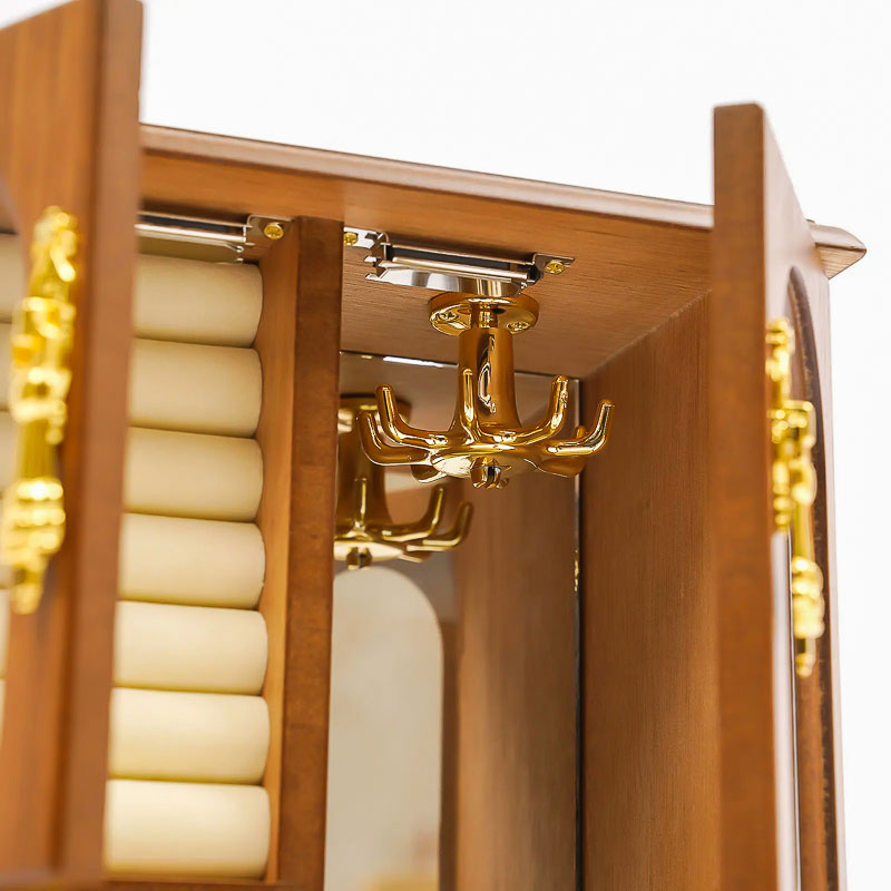 Crochets porte colliers dans Meuble en Bois pour rangement Bijoux