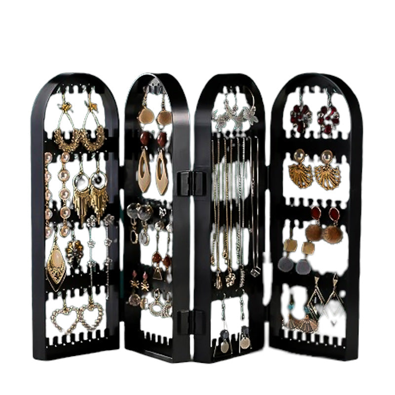 Présentoir plastique à Boucles d'Oreilles et Colliers coloris noir