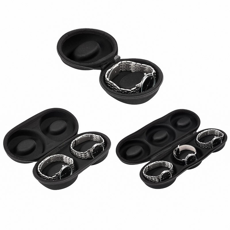 3 des 4 variantes de l'Étui portable de Voyage pour Montres